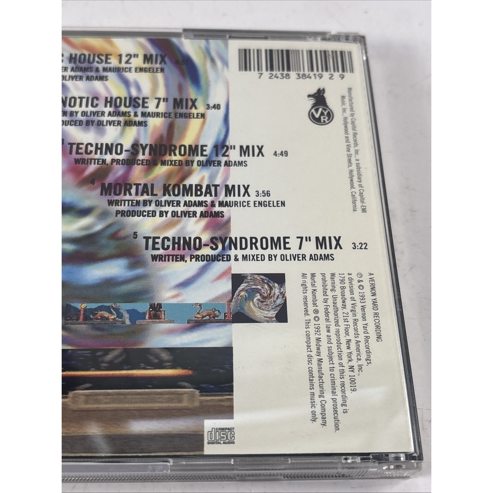 MORTAL KOMBAT Music Soundtrack CD 1993 - Picture 5 of 5